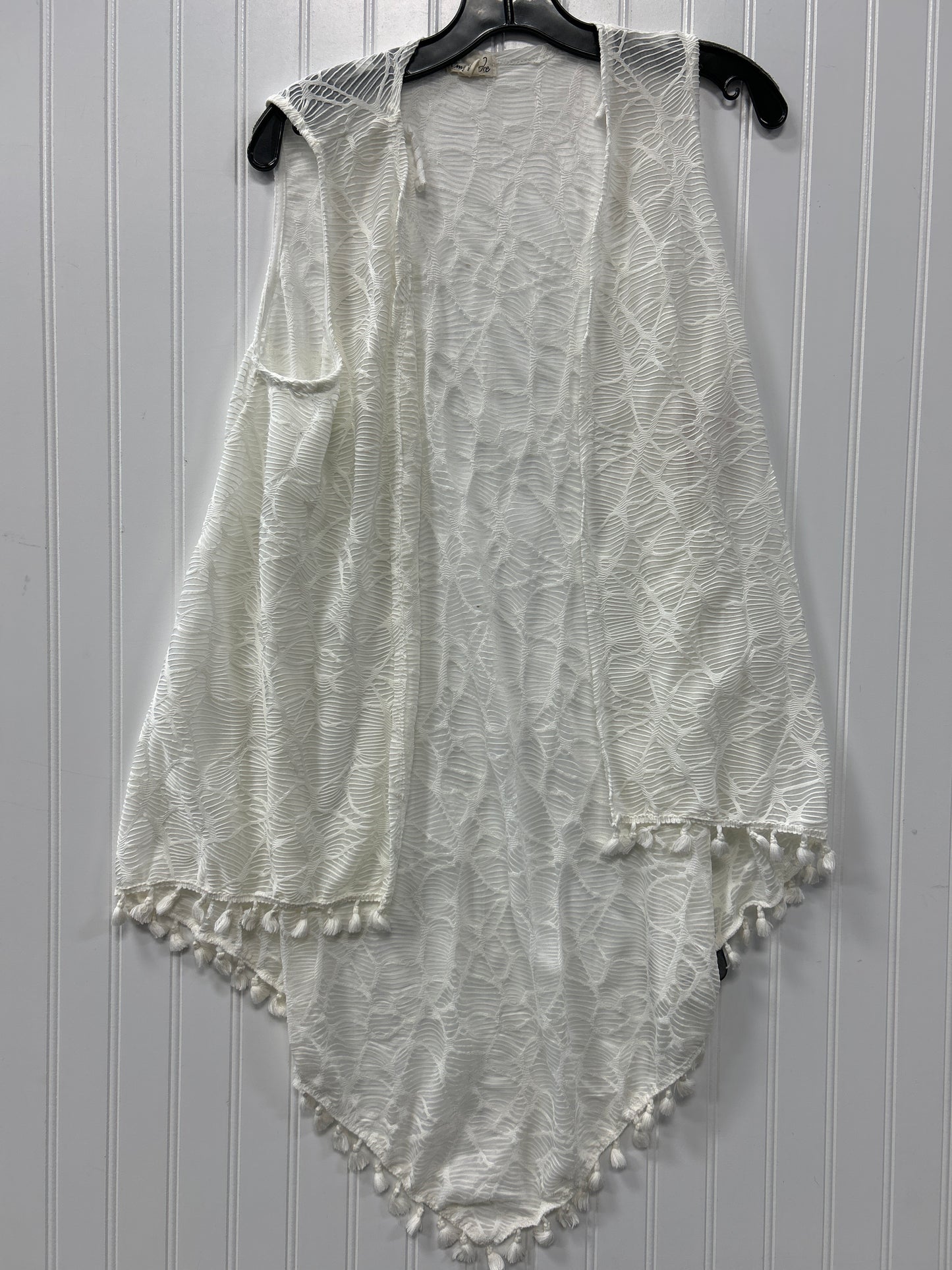 Kimono By Clothes Mentor In White, Size:L