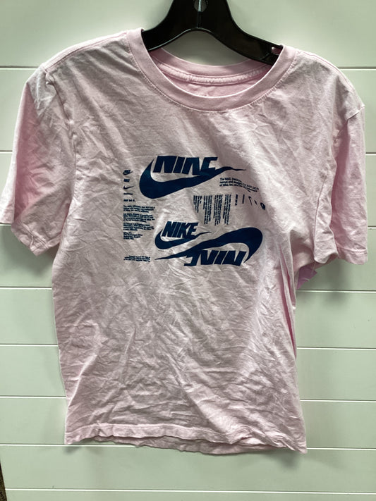Athletic Top Ss By Nike Apparel In Pink, Size:S