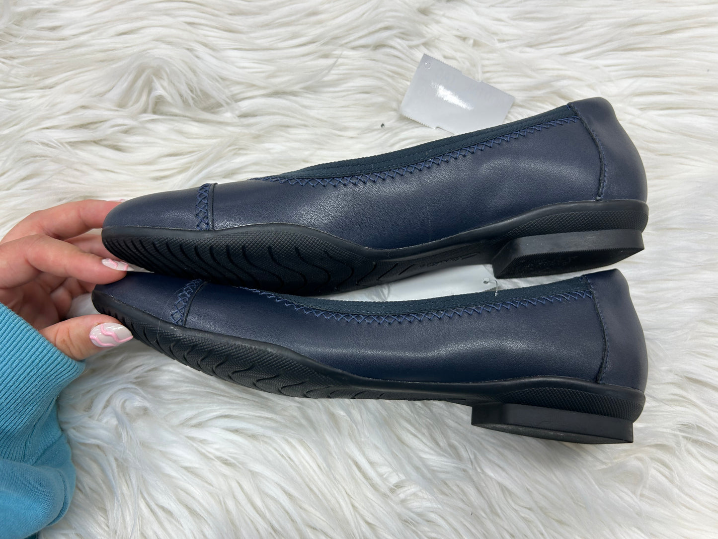 Shoes Flats By Clarks In Navy, Size:9.5