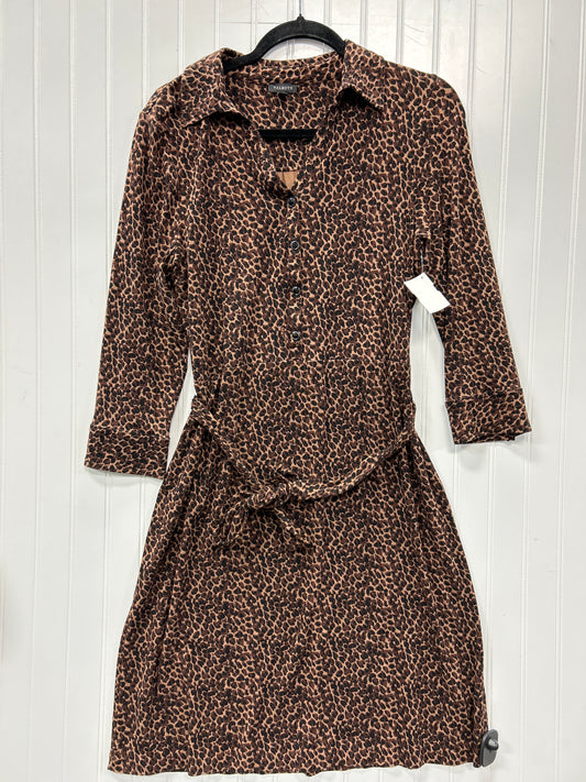 Dress Casual Midi By Talbots In Brown, Size:L