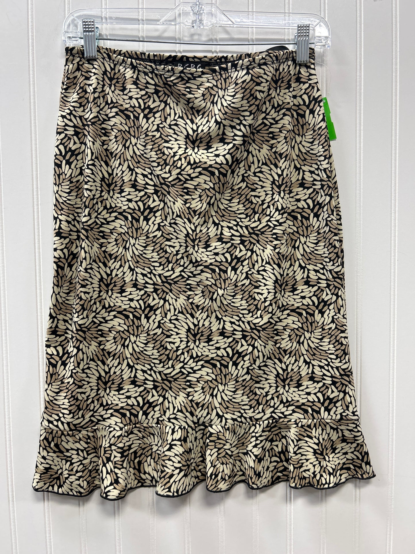 Skirt Midi By Bcbg In Black & Tan, Size:M