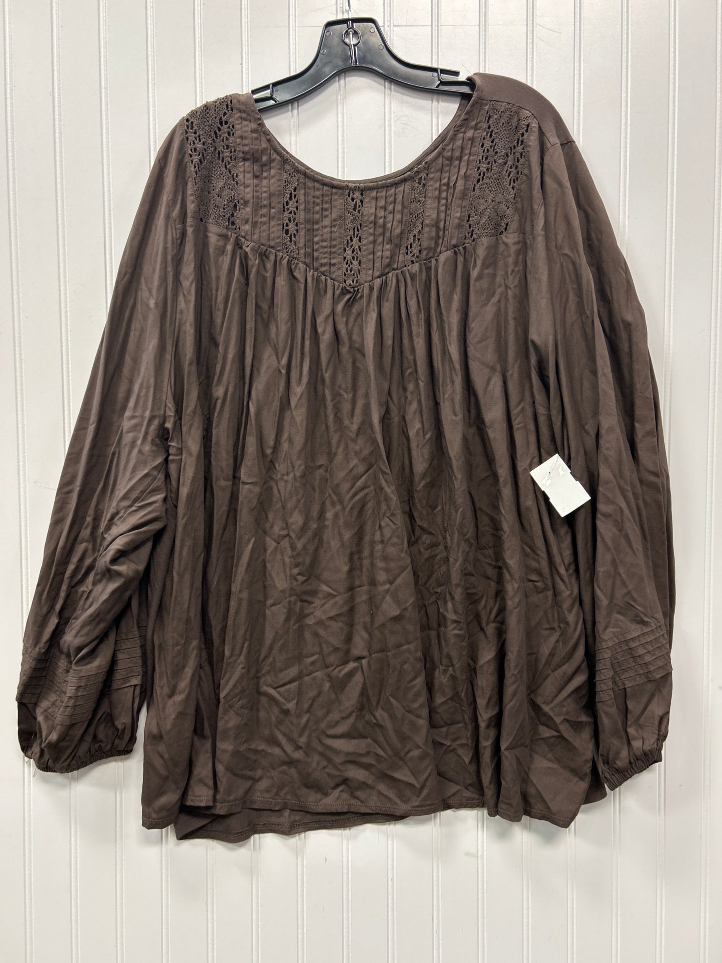 Top Ls By Lane Bryant In Brown, Size:3X