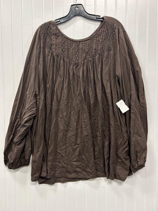 Top Ls By Lane Bryant In Brown, Size:3X