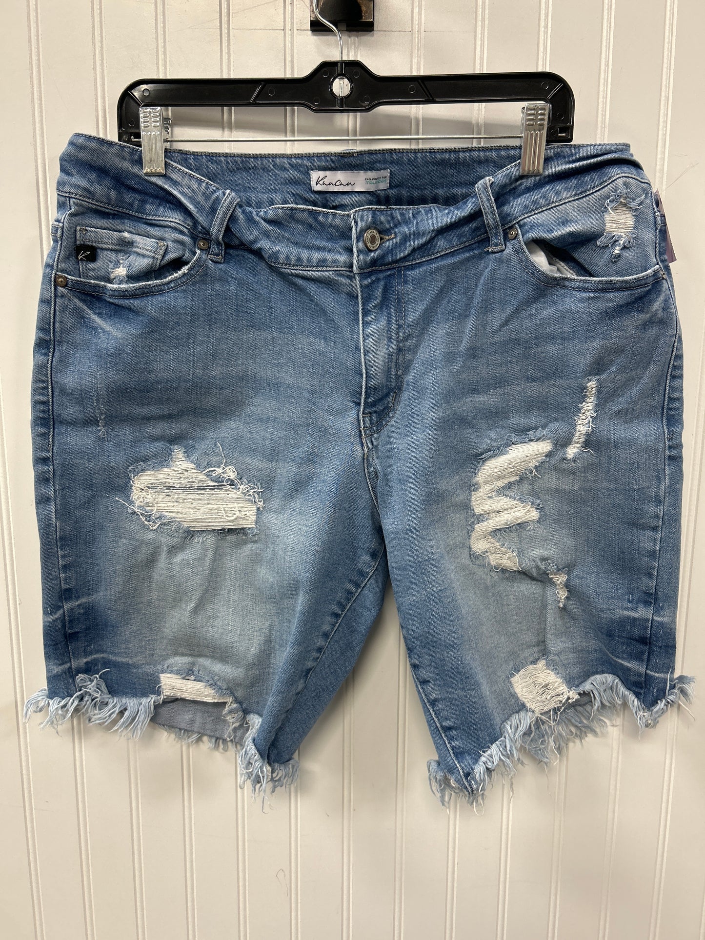 Shorts By Kancan In Blue Denim, Size:18