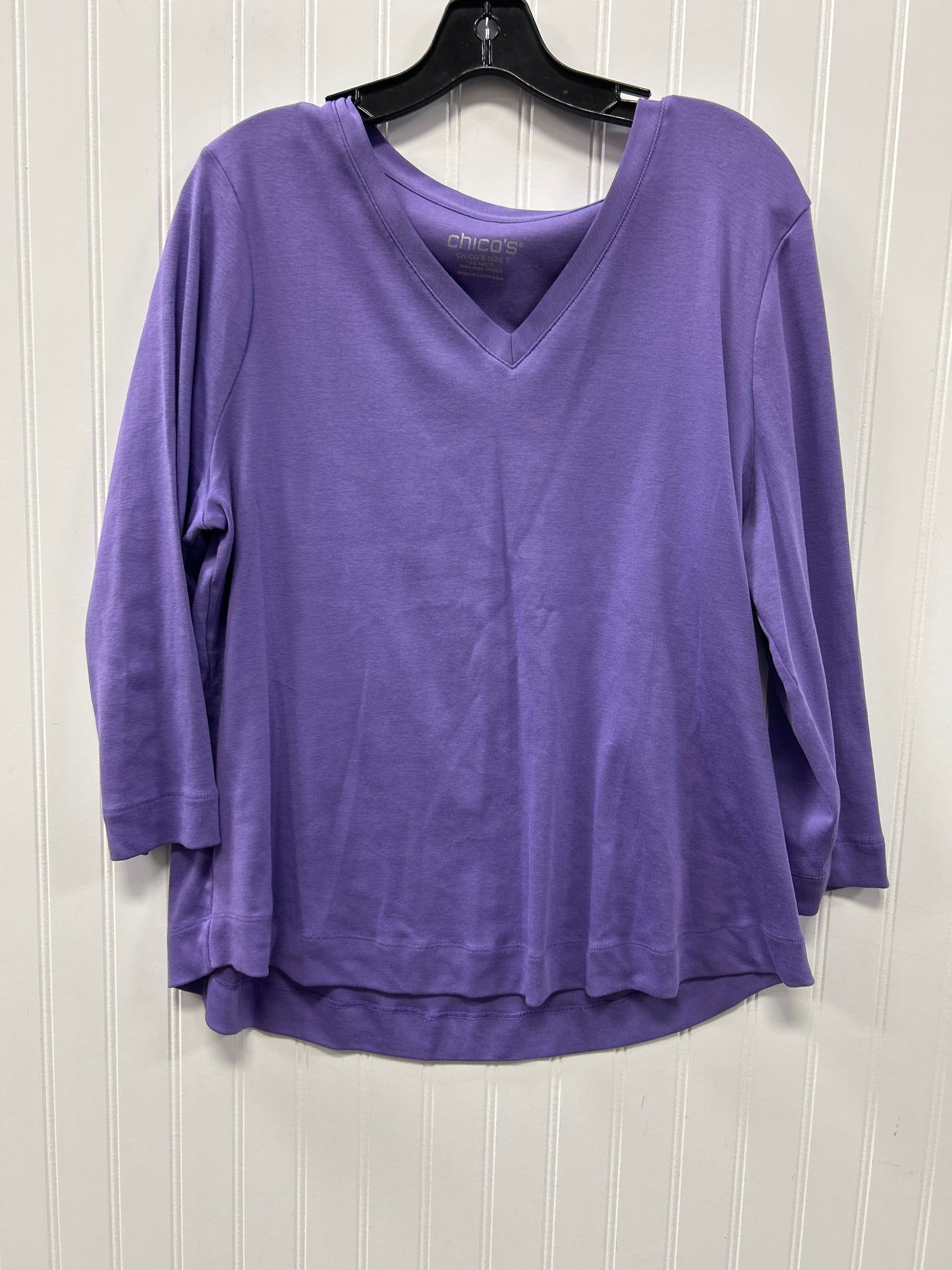 Top Ls By Chicos In Purple, Size:Xl