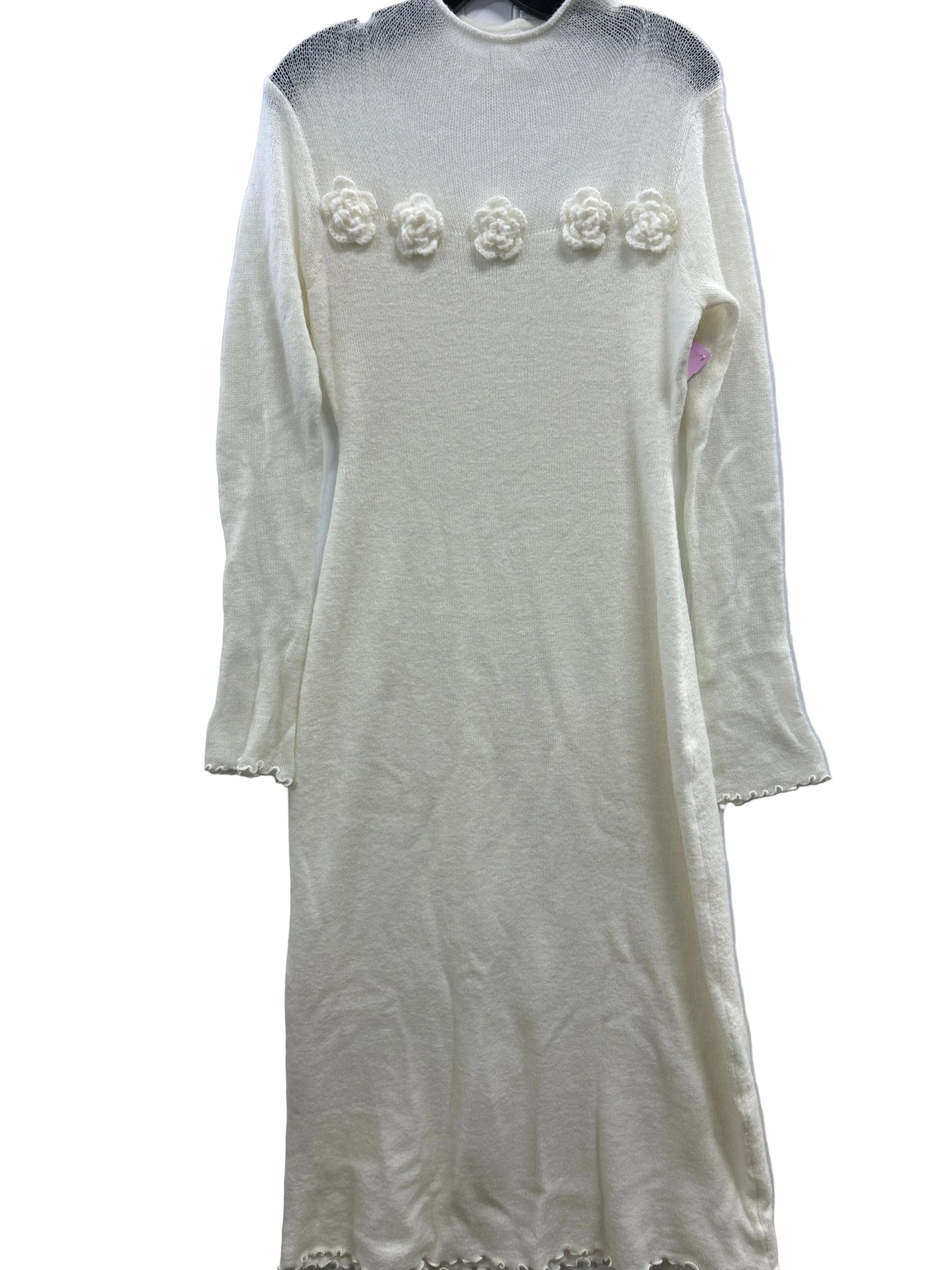 Dress Casual Maxi By Commense In Cream, Size:L