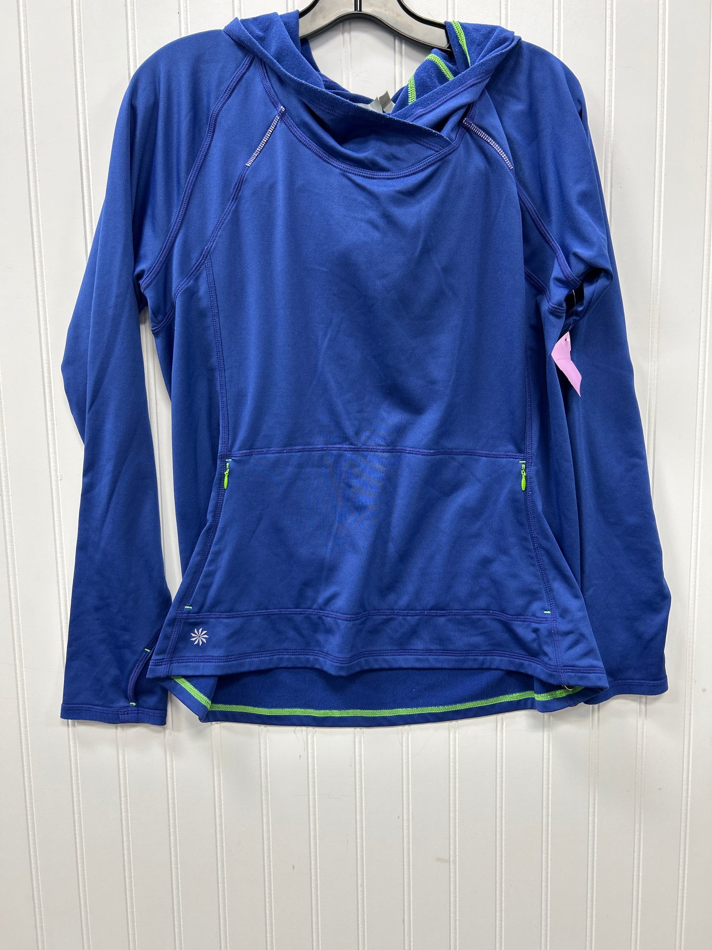 Athletic Top Ls Hoodie By Athleta In Blue, Size:L
