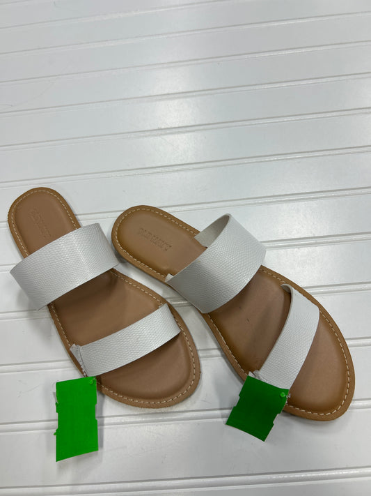 Sandals Flats By Old Navy In White, Size:10 NEW