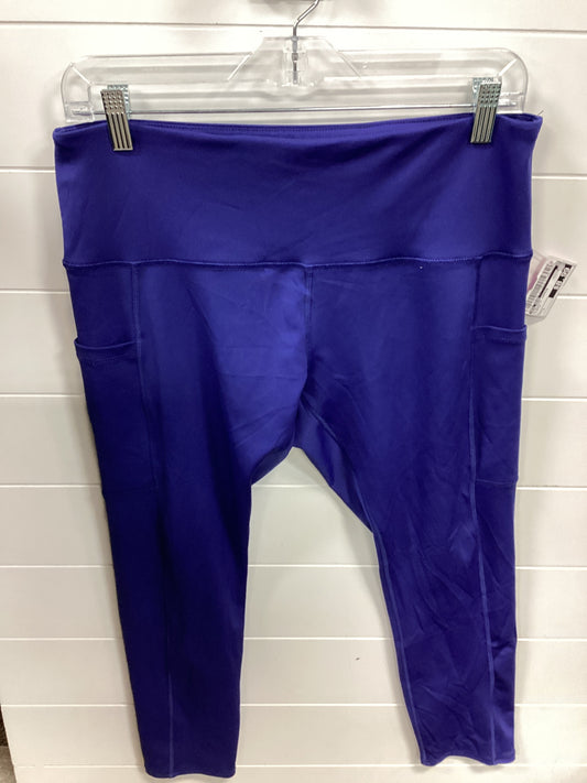 Athletic Capris By Nyl Wear In Purple, Size:L