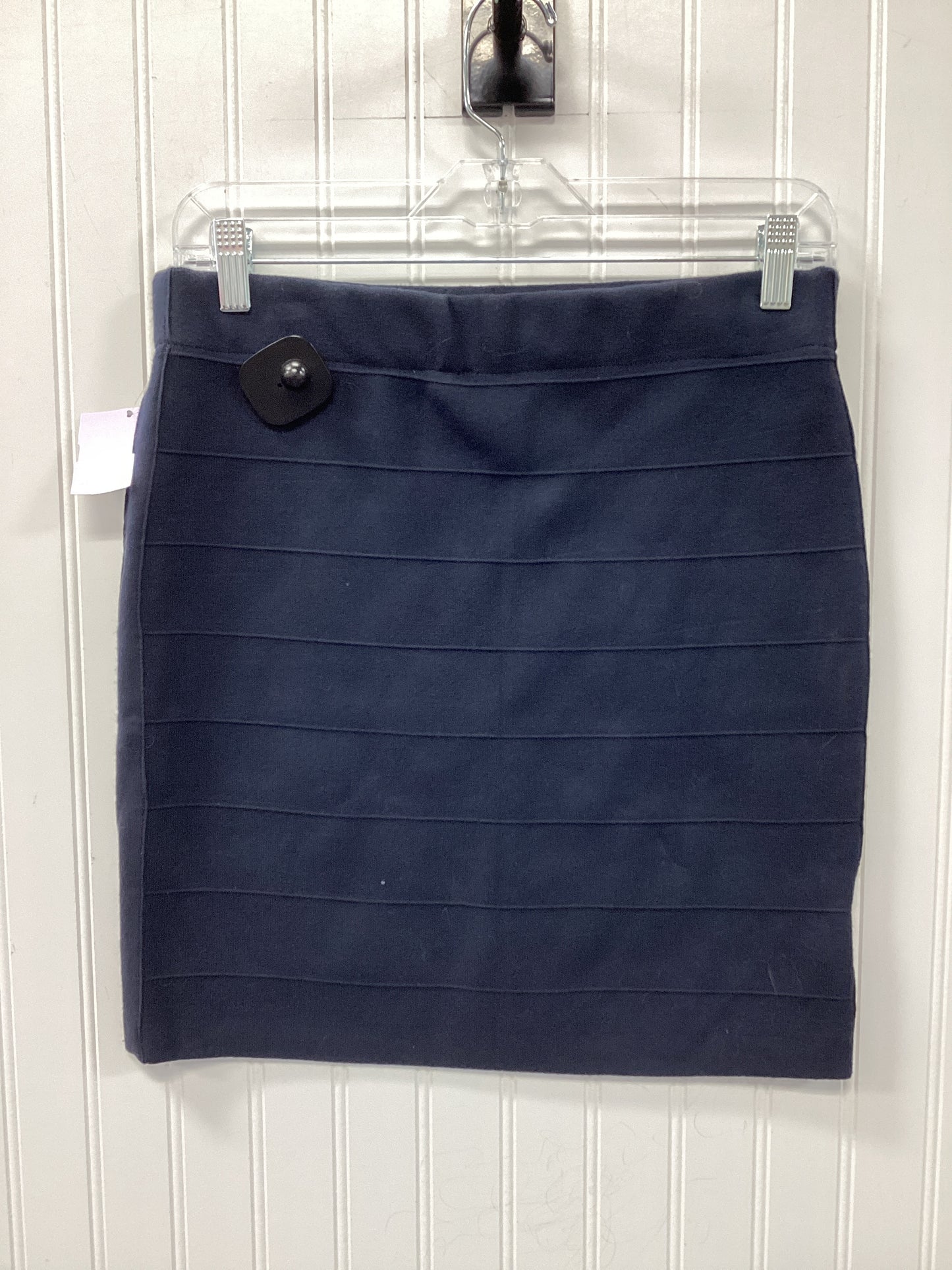 Skirt Midi By Ann Taylor In Navy, Size:Mp