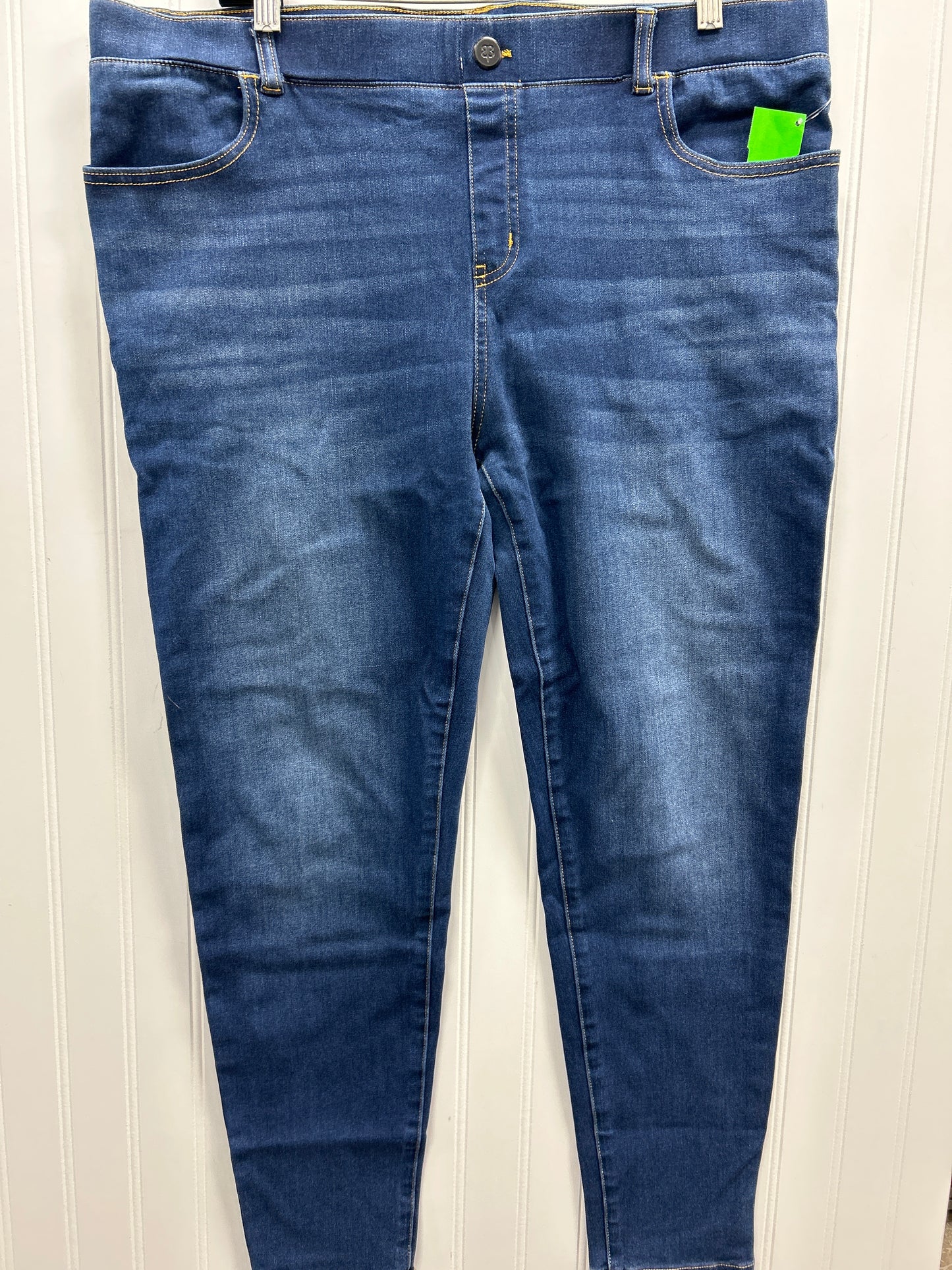 Jeans Skinny By Betabrand In Blue Denim, Size:Xl