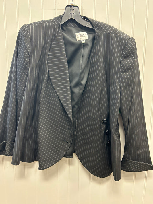 Blazer By Armani Collezoni In Black, Size:16