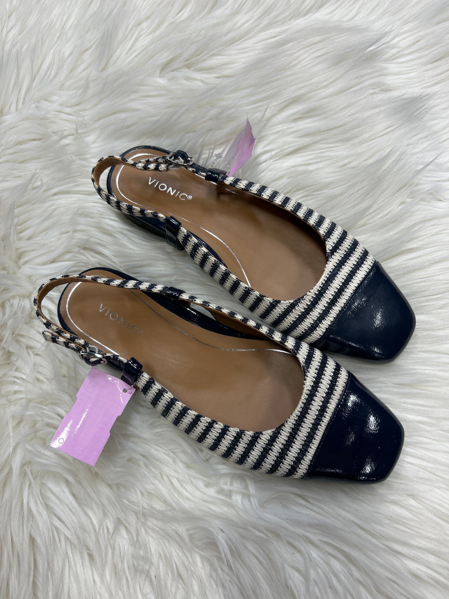 Shoes Flats By Vionic In Black & Cream, Size:8.5