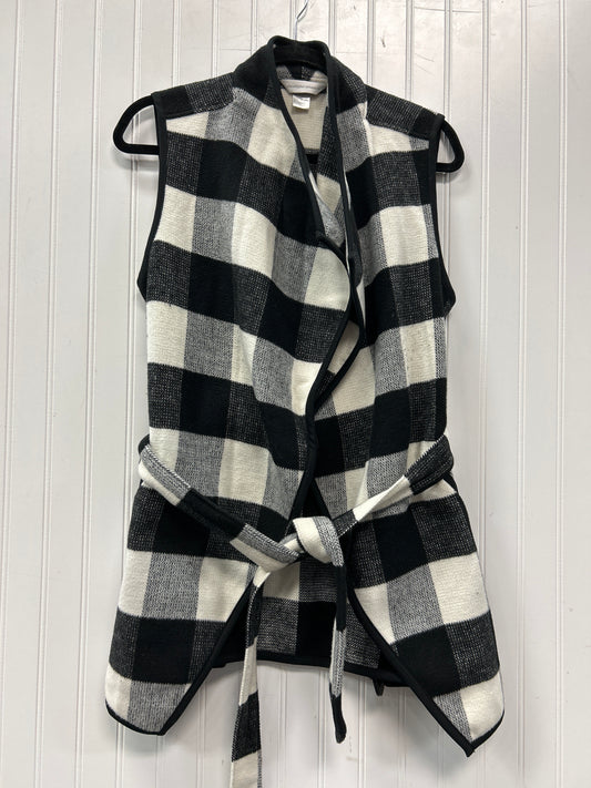 Vest Fleece By Christopher And Banks In Black & White, Size:M