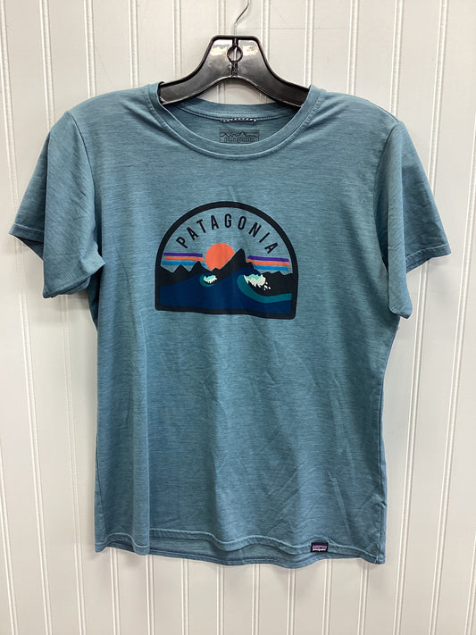 Athletic Top Ss By Patagonia In Teal, Size:S