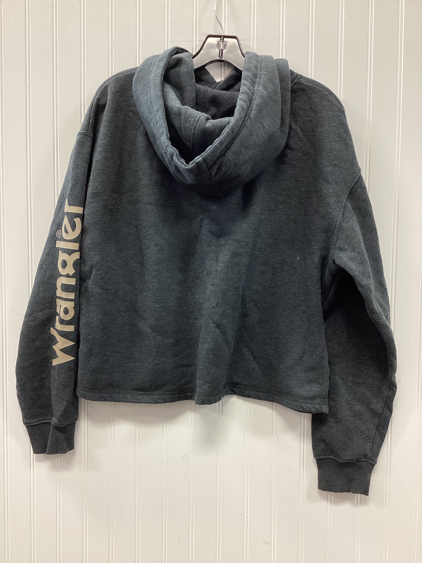 Sweatshirt Hoodie By Wrangler In Grey, Size:L