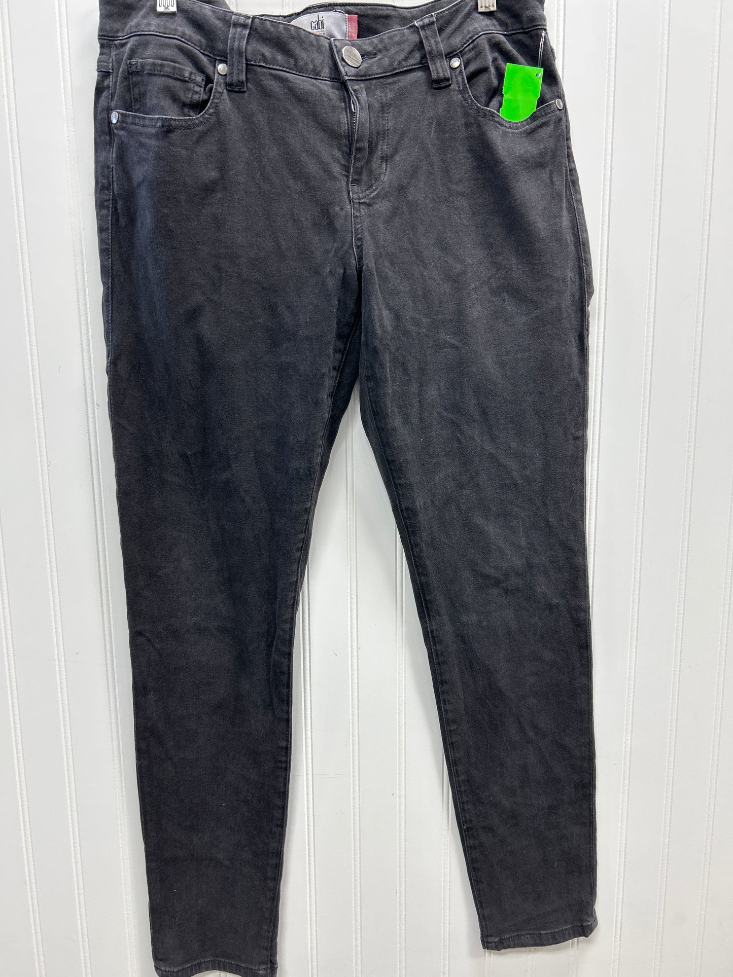 Jeans Skinny By Cabi In Black Denim, Size:10