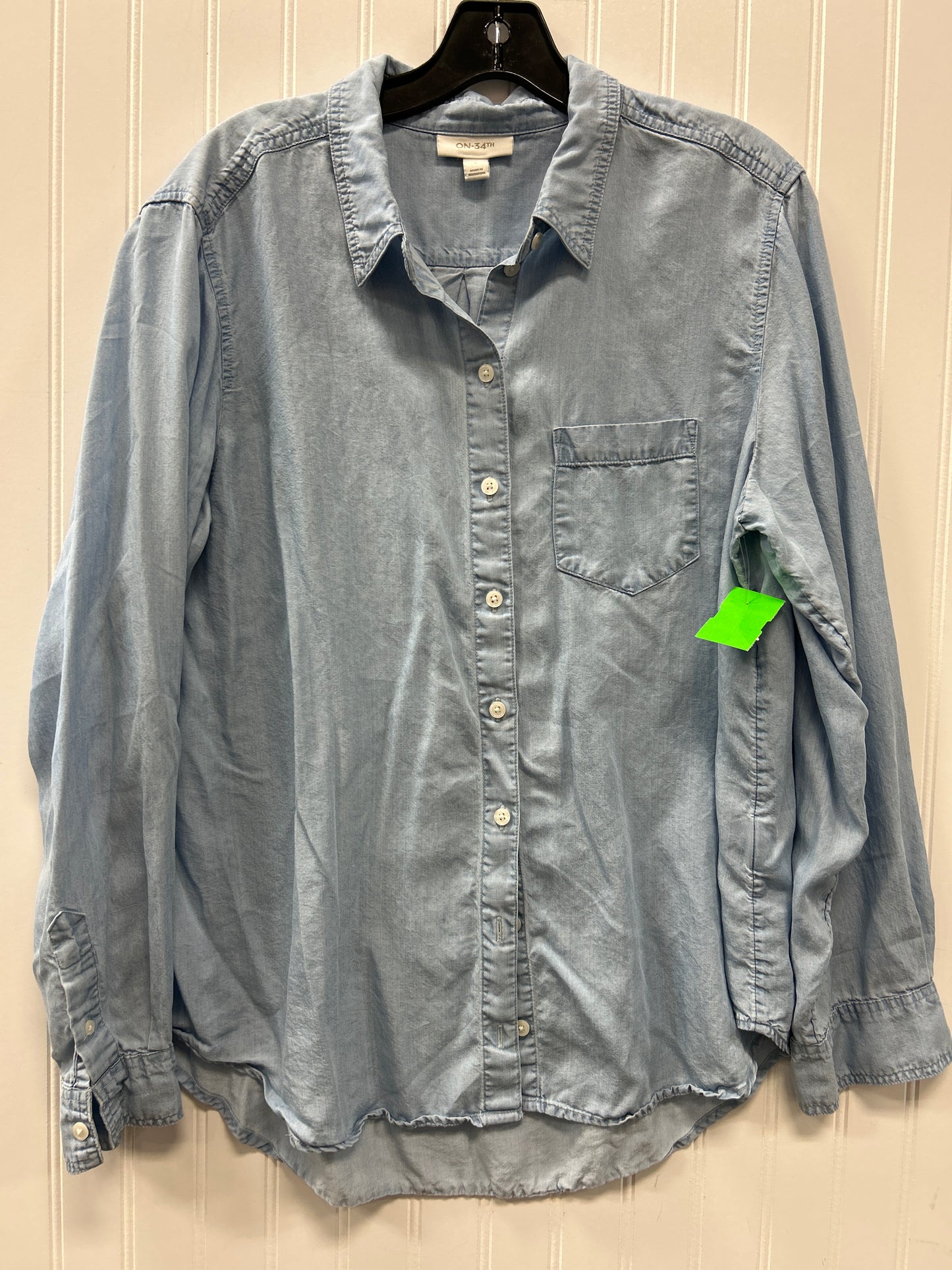 Blouse Ls By On 34Th In Blue, Size:L
