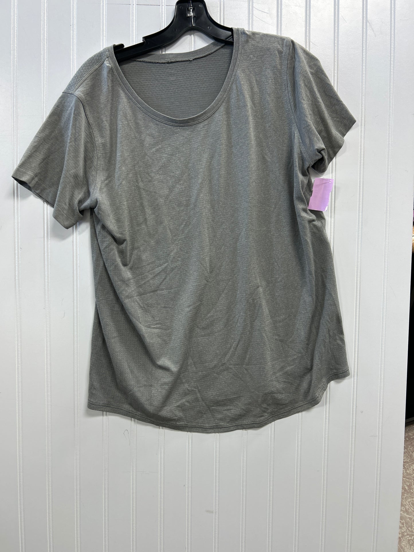 Athletic Top Ss By Lululemon In Grey, Size:14