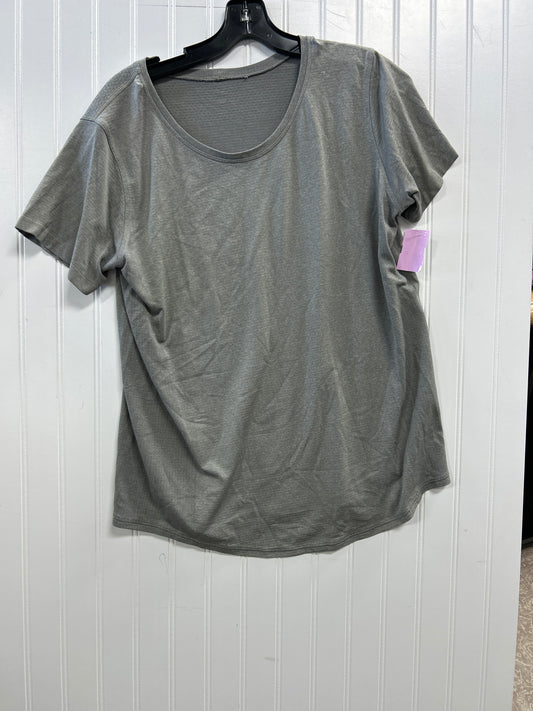 Athletic Top Ss By Lululemon In Grey, Size:14
