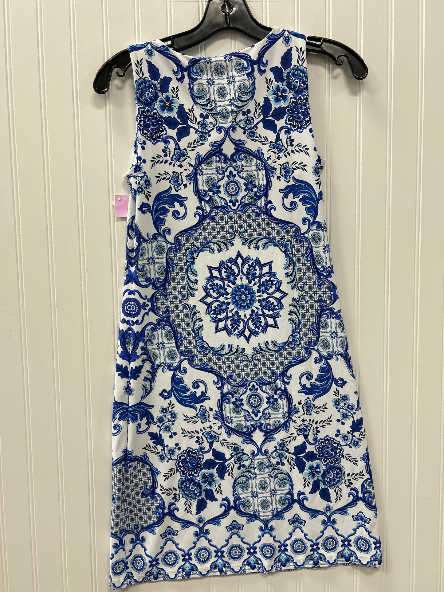 Dress Casual Midi By Charter Club In Blue & White, Size:Sp