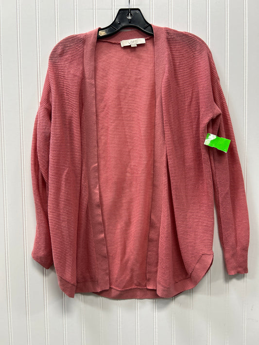 Cardigan By Loft In Pink, Size:Xs