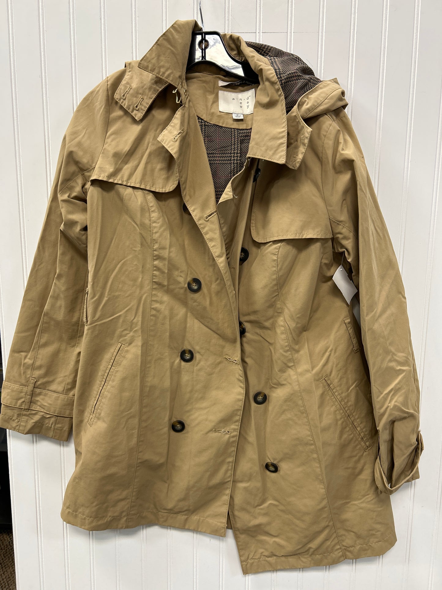Coat Peacoat By A New Day In Tan, Size:M