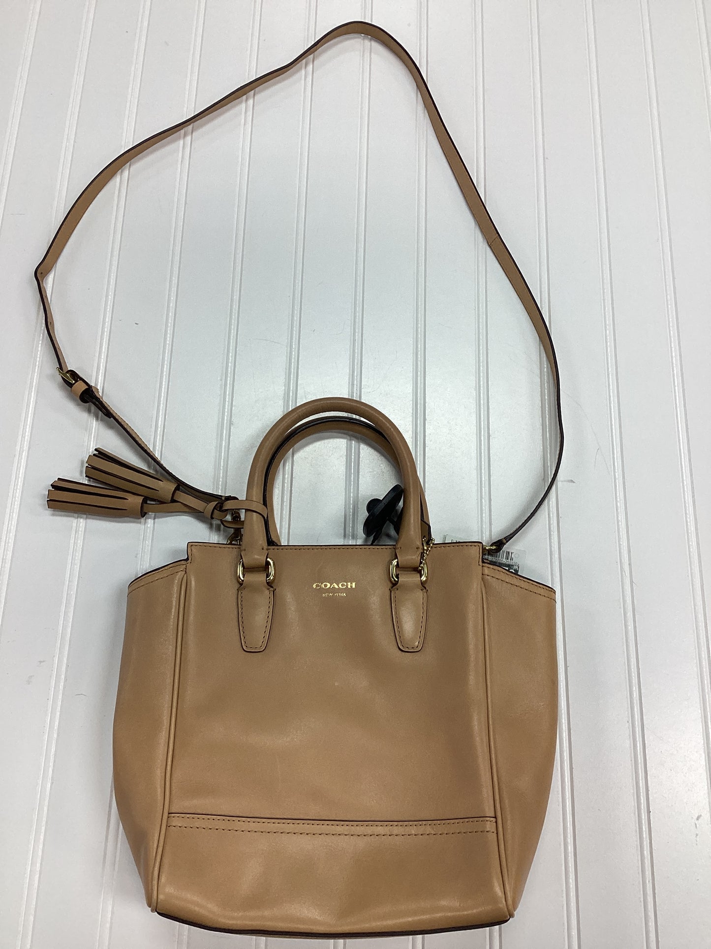 Handbag Designer By Coach In Tan, Size:Small