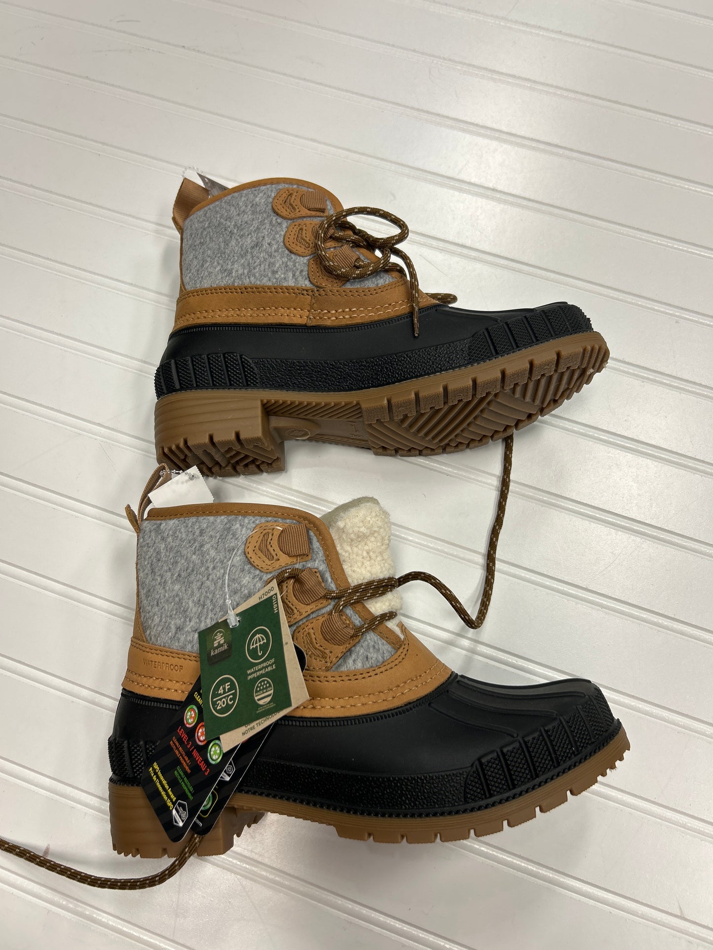 Boots Snow By Kamik In Grey, Size:7 NWT