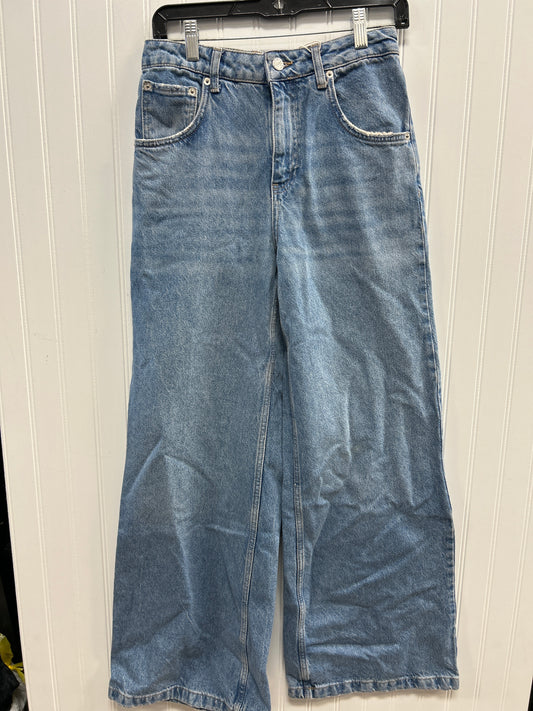 Jeans Wide Leg By Mng In Blue Denim, Size:4