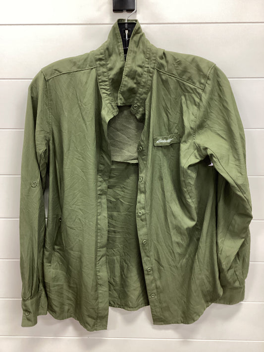 Blouse Ls By Eddie Bauer In Green, Size:S