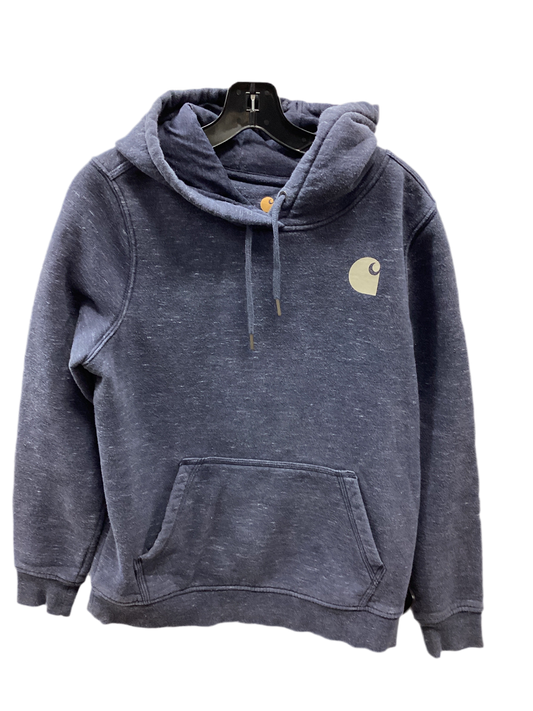 Athletic Sweatshirt Hoodie By Carhartt In Blue, Size:M