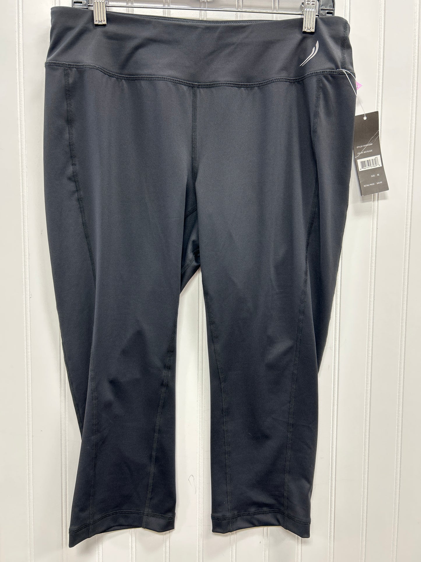 Athletic Leggings Capris By Exertek In Black, Size:Xl