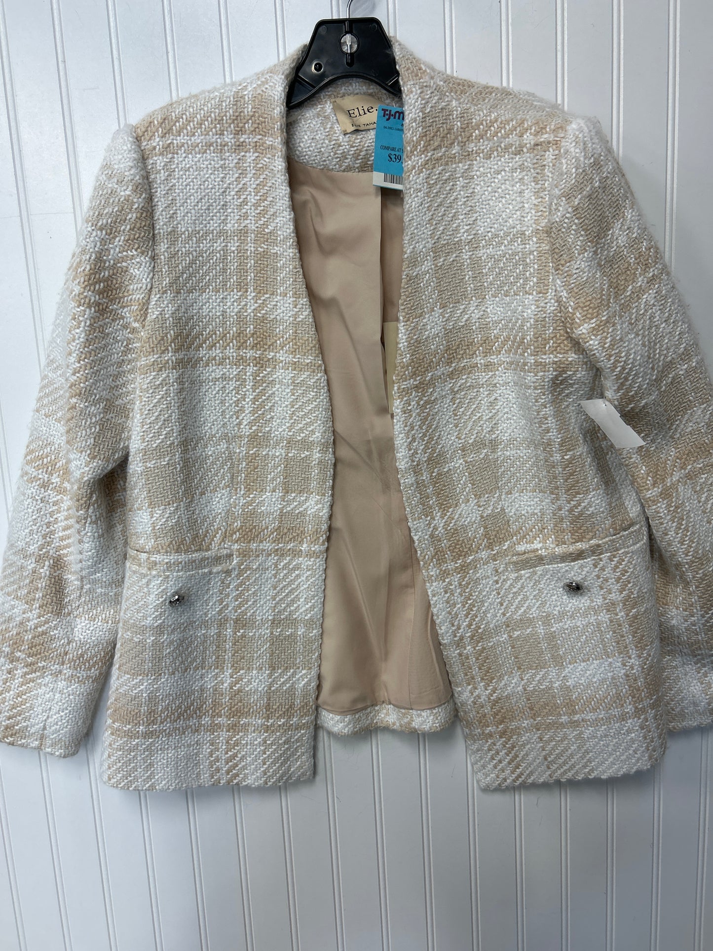 Blazer By Elie Tahari In Cream, Size:L
