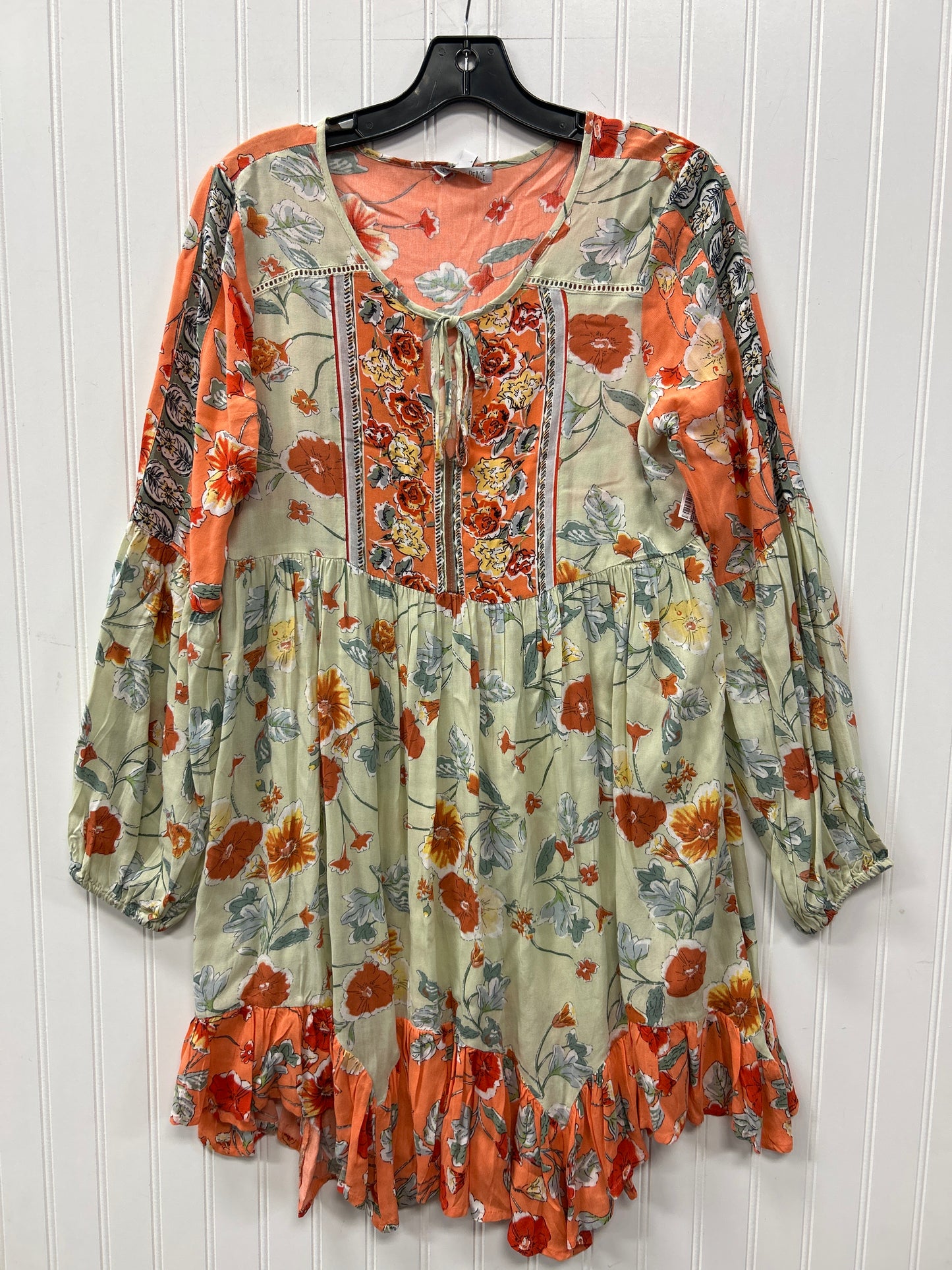 Dress Casual Midi By Patrons Of Peace In Orange, Size:M