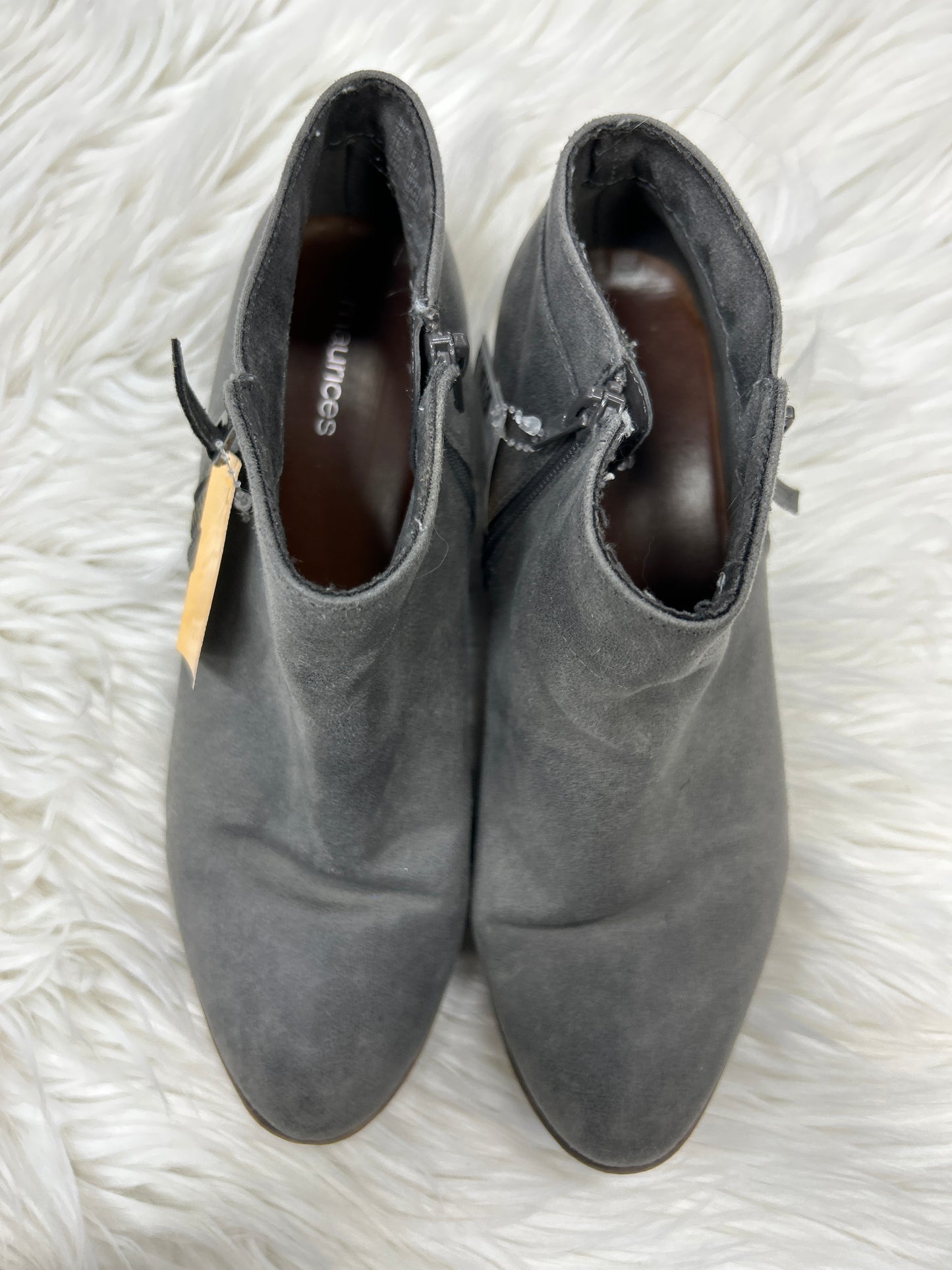 Boots Ankle Heels By Maurices In Grey, Size:8.5
