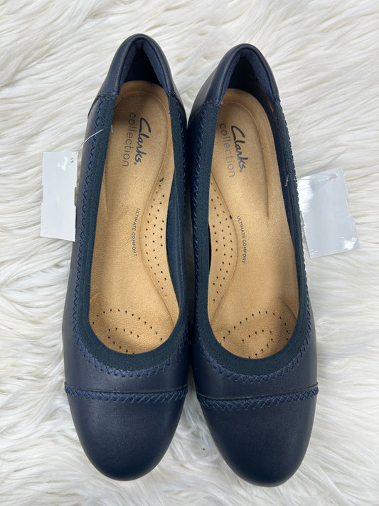Shoes Flats By Clarks In Navy, Size:9.5
