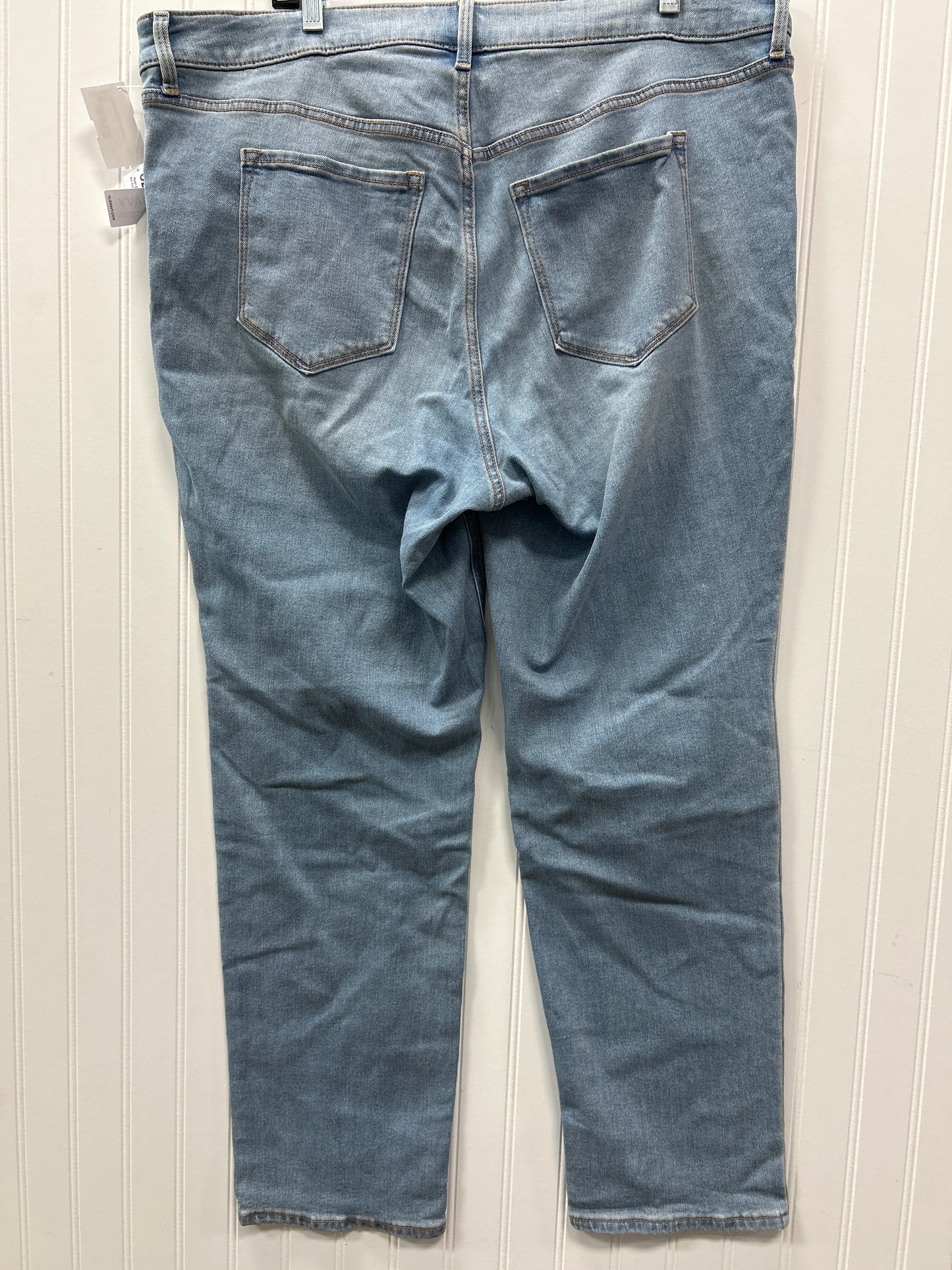 Jeans Straight By Old Navy In Blue Denim, Size:20