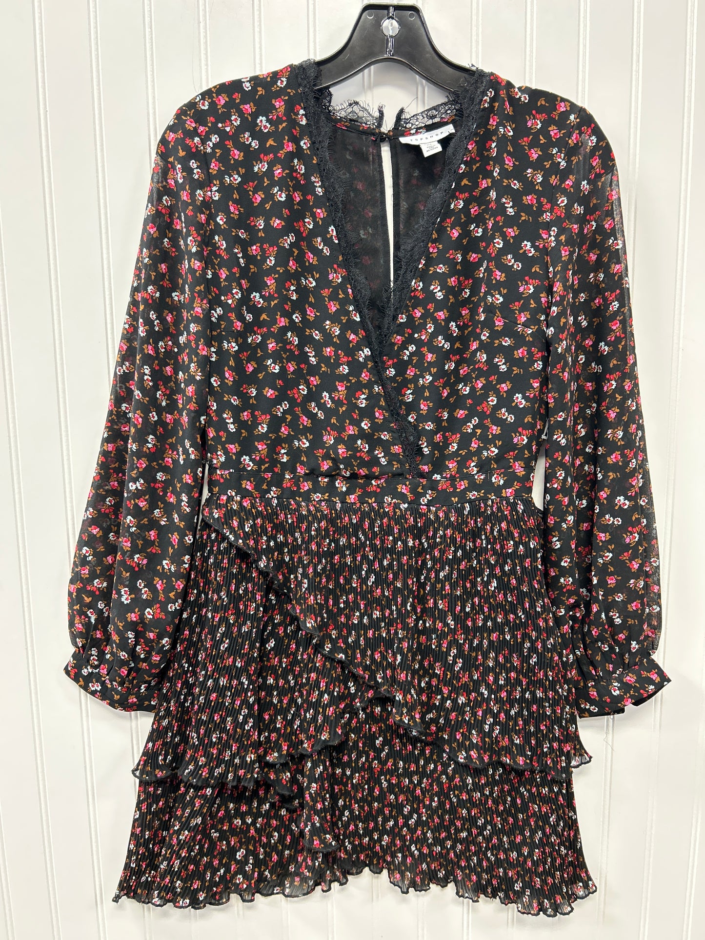 Dress Casual Midi By Top Shop In Black, Size:Xs