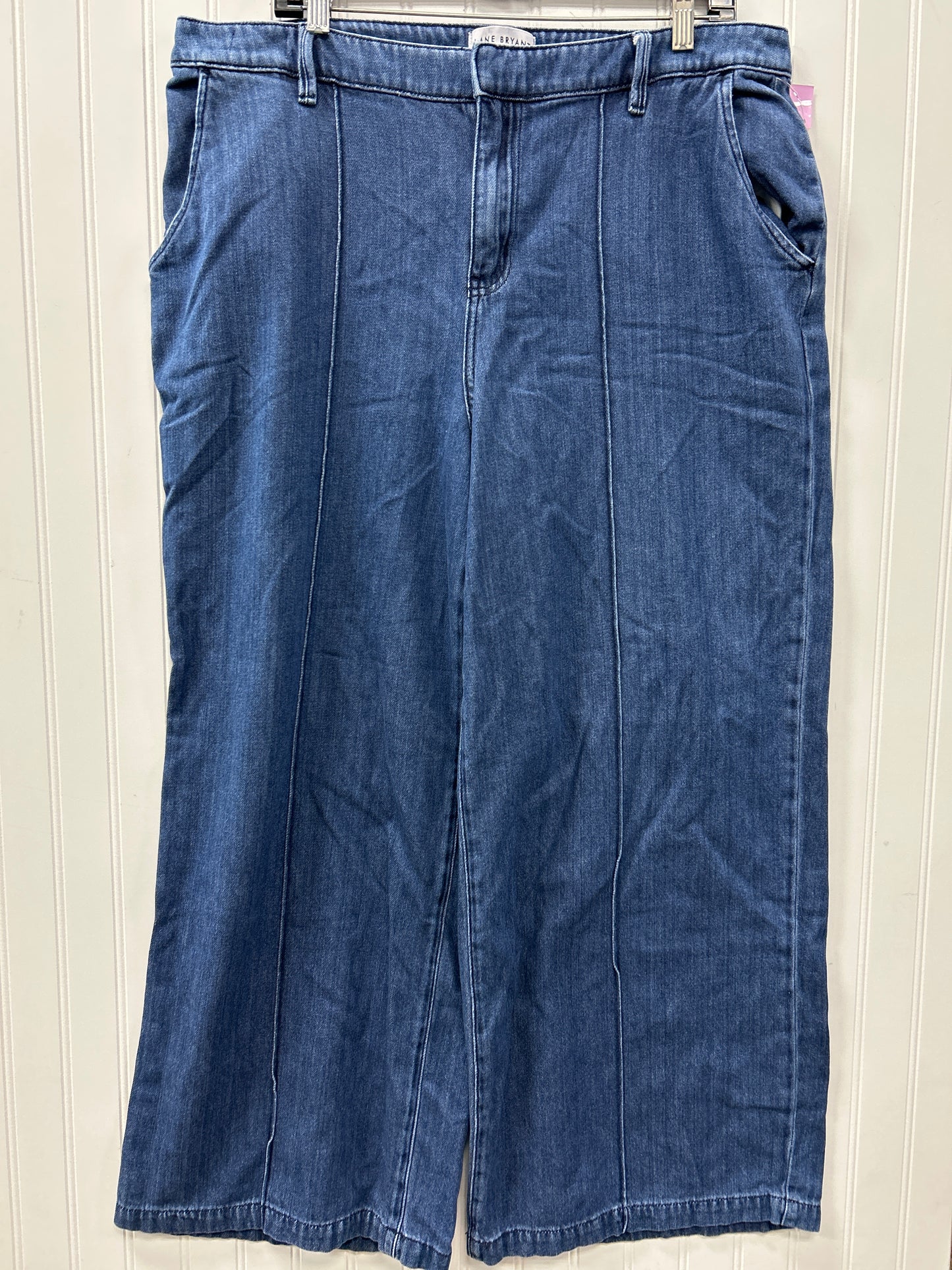 Jeans Wide Leg By Lane Bryant In Blue Denim, Size:16
