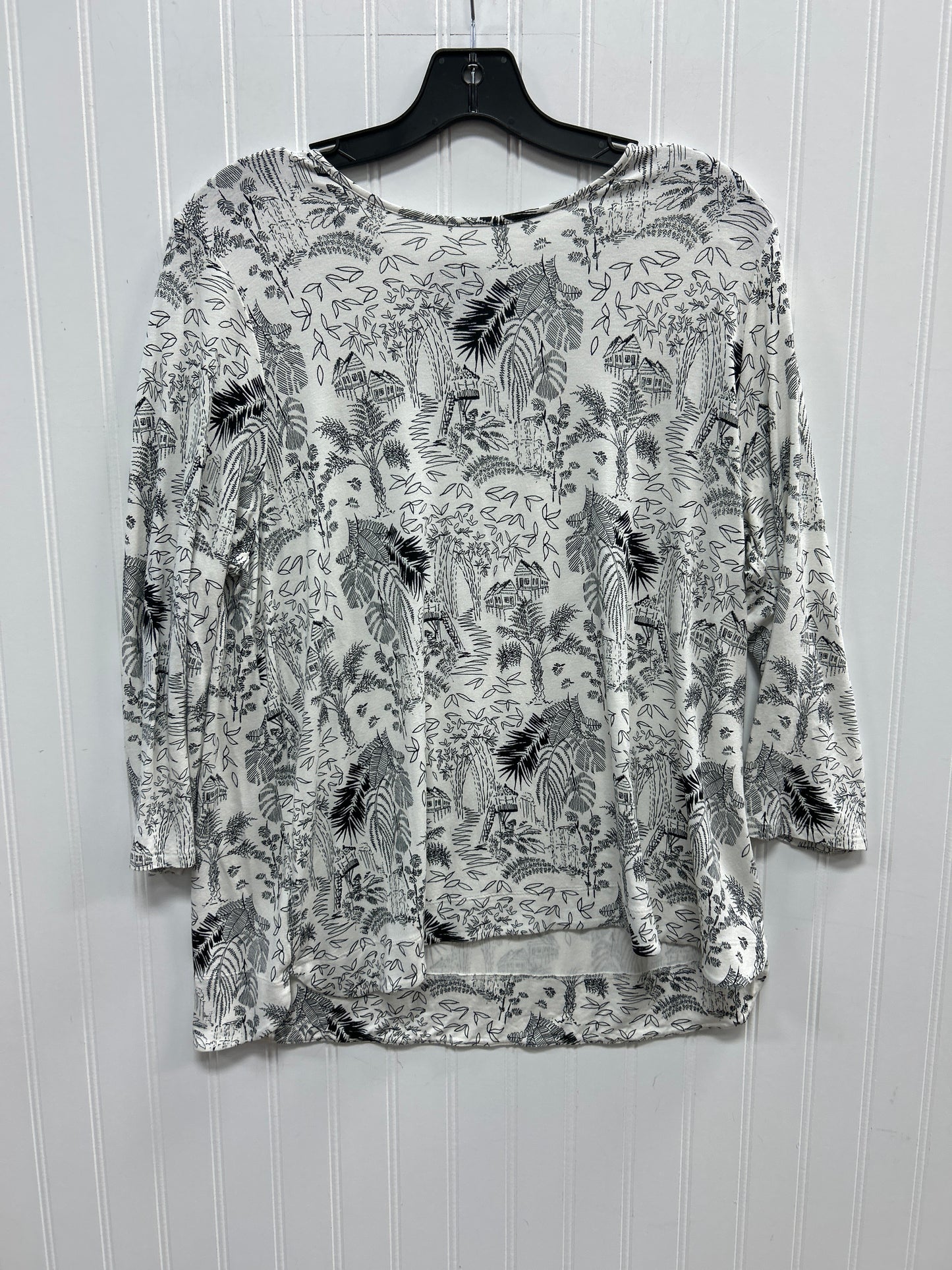 Top Ls By J. Jill In Black & White, Size:L