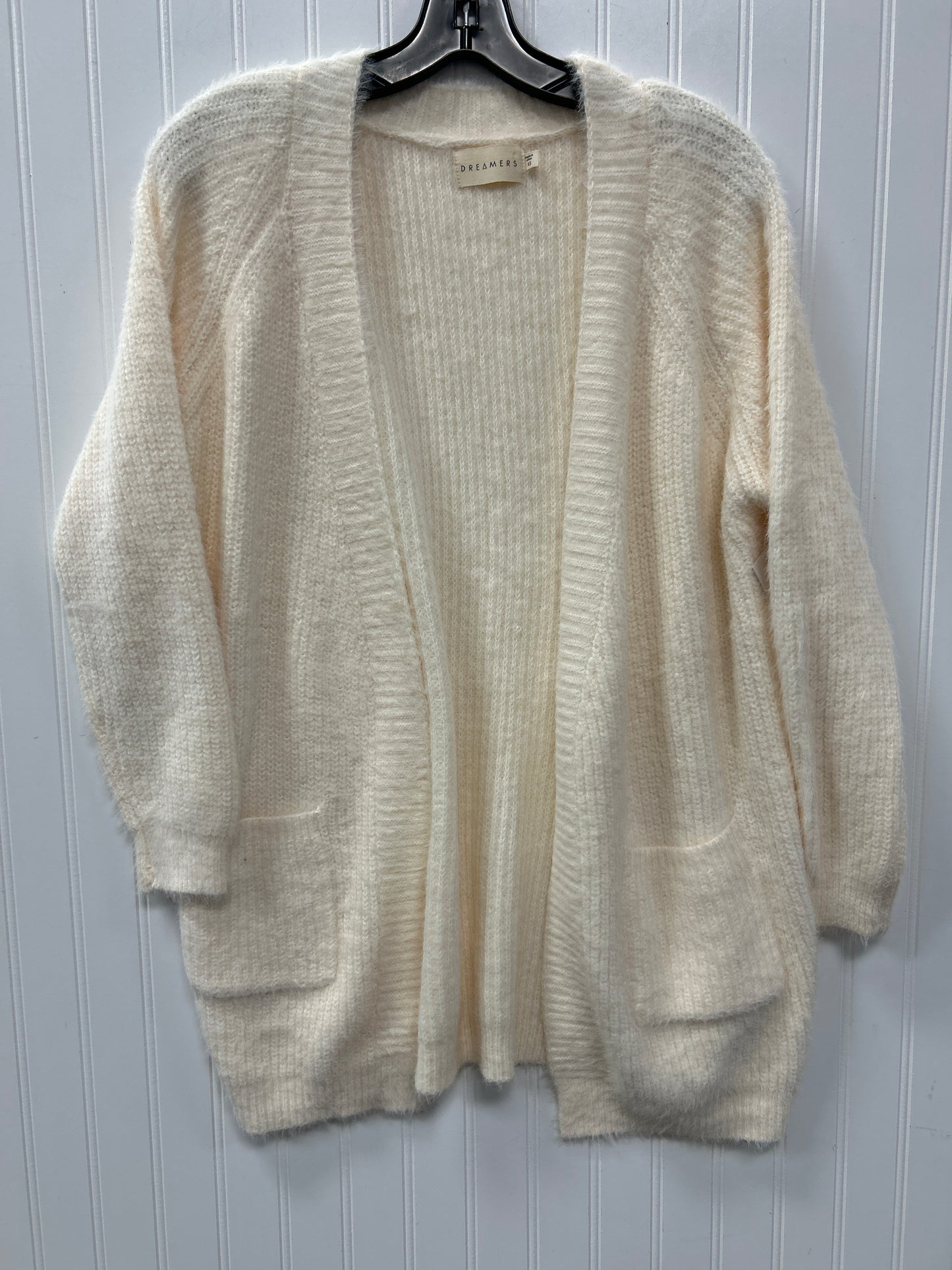 Sweater Cardigan By Dreamers In Cream, Size:Xs