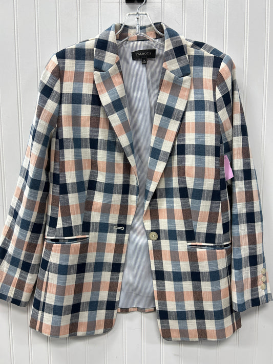 Blazer By Talbots In Plaid Pattern, Size:12