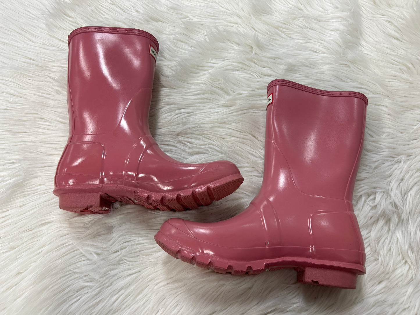 Boots Rain By Hunter In Pink, Size:10