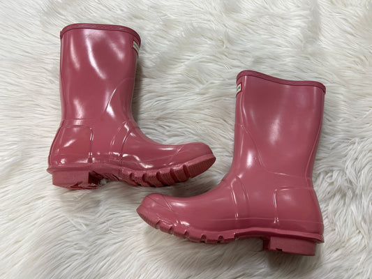Boots Rain By Hunter In Pink, Size:10