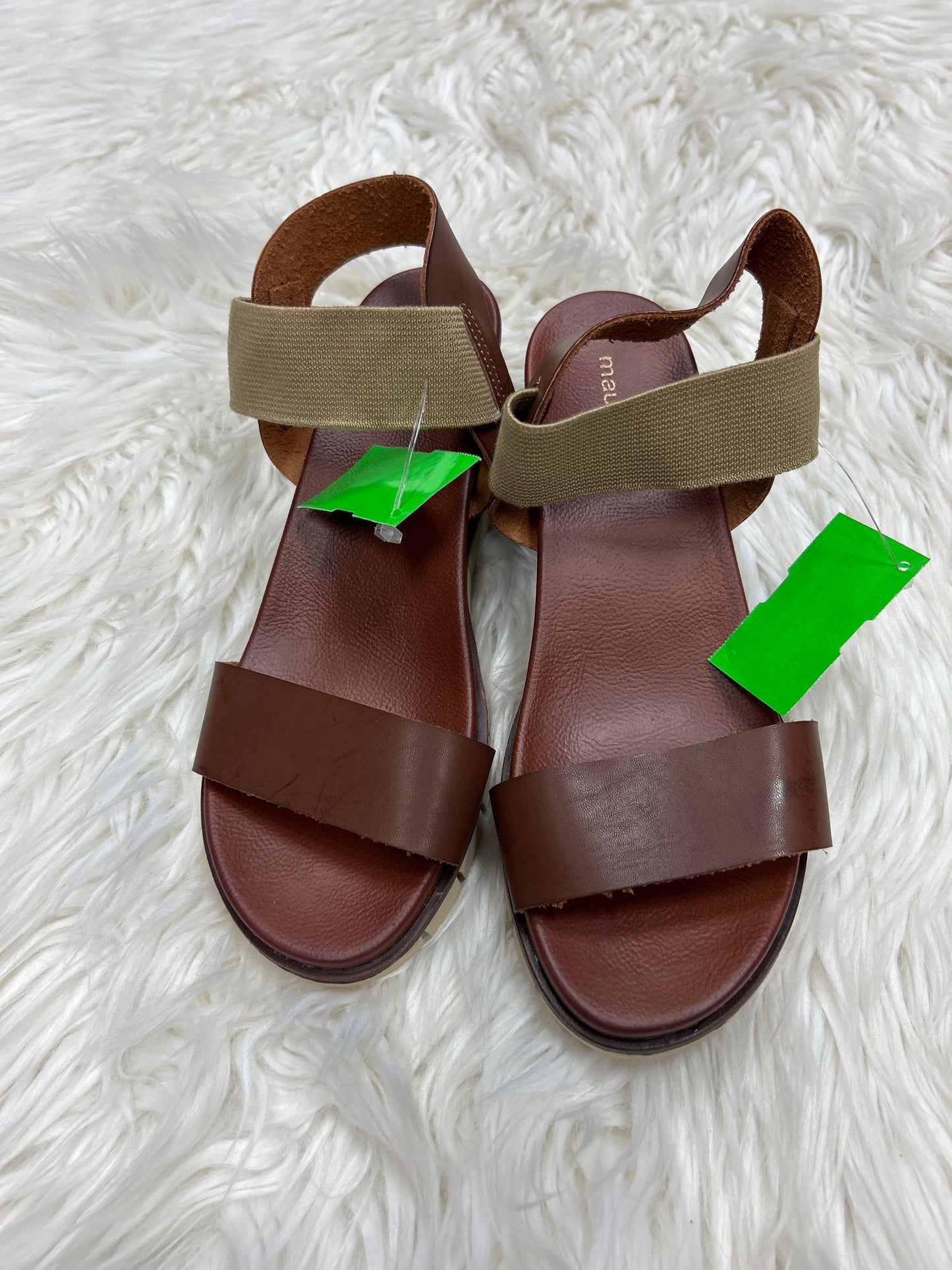 Sandals Heels Wedge By Maurices In Brown, Size:7