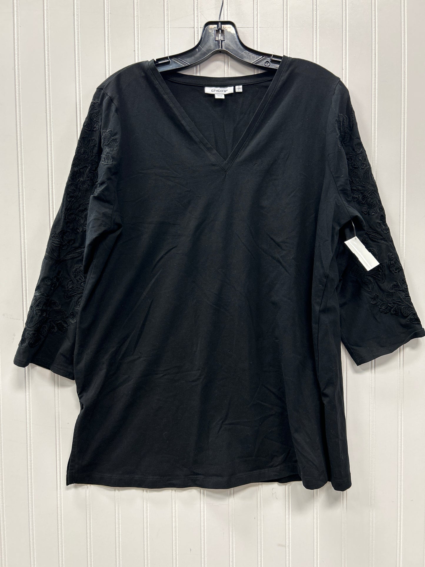 Top Ls By Chicos In Black, Size:L
