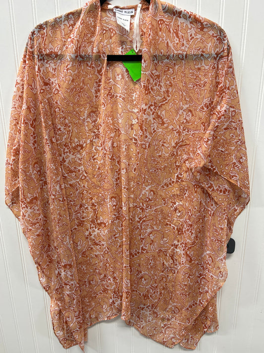 Kimono By Anne Klein In Orange, Size:Osfm