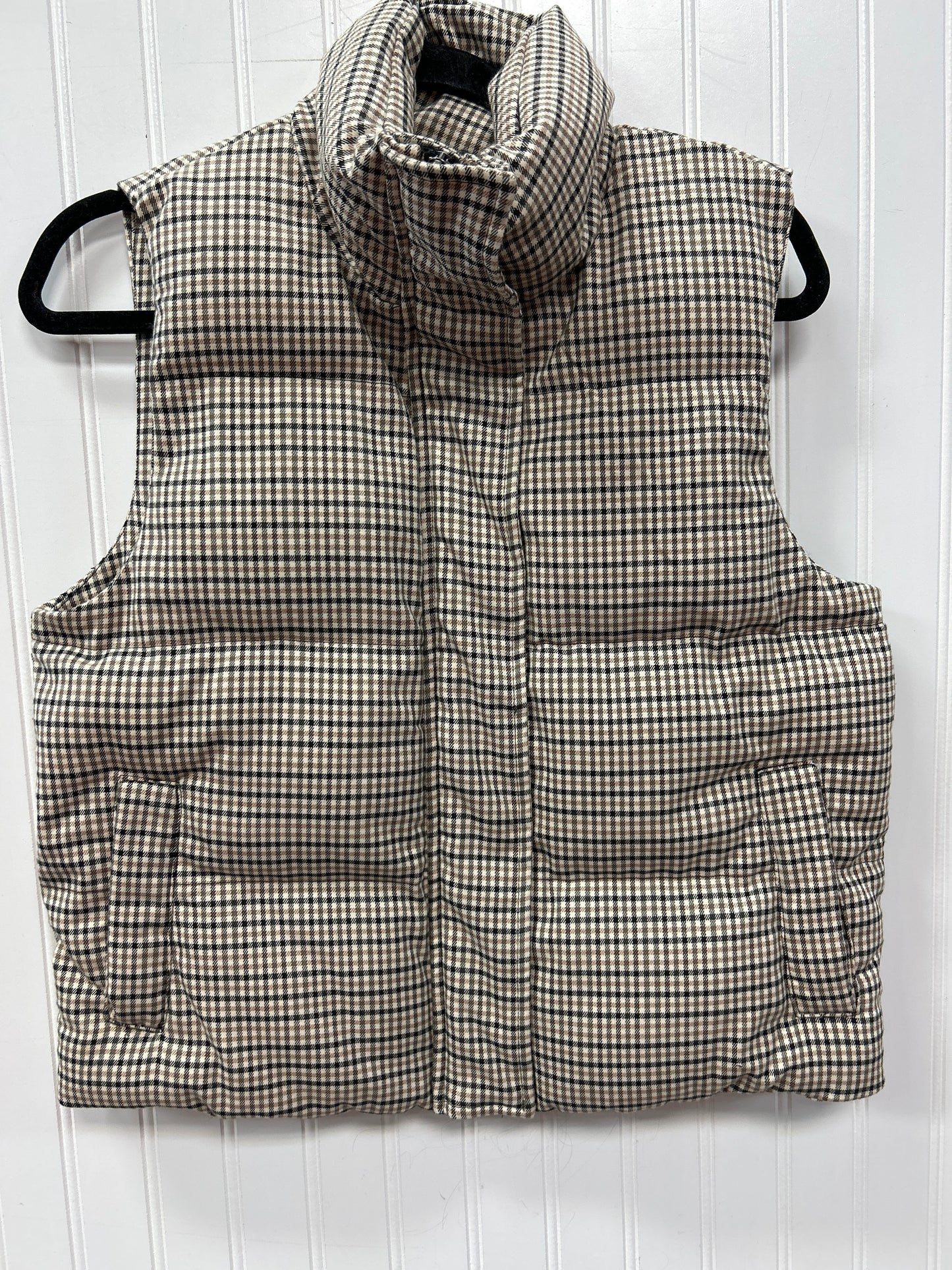 Vest Puffer & Quilted By A New Day In Plaid Pattern, Size:Xs