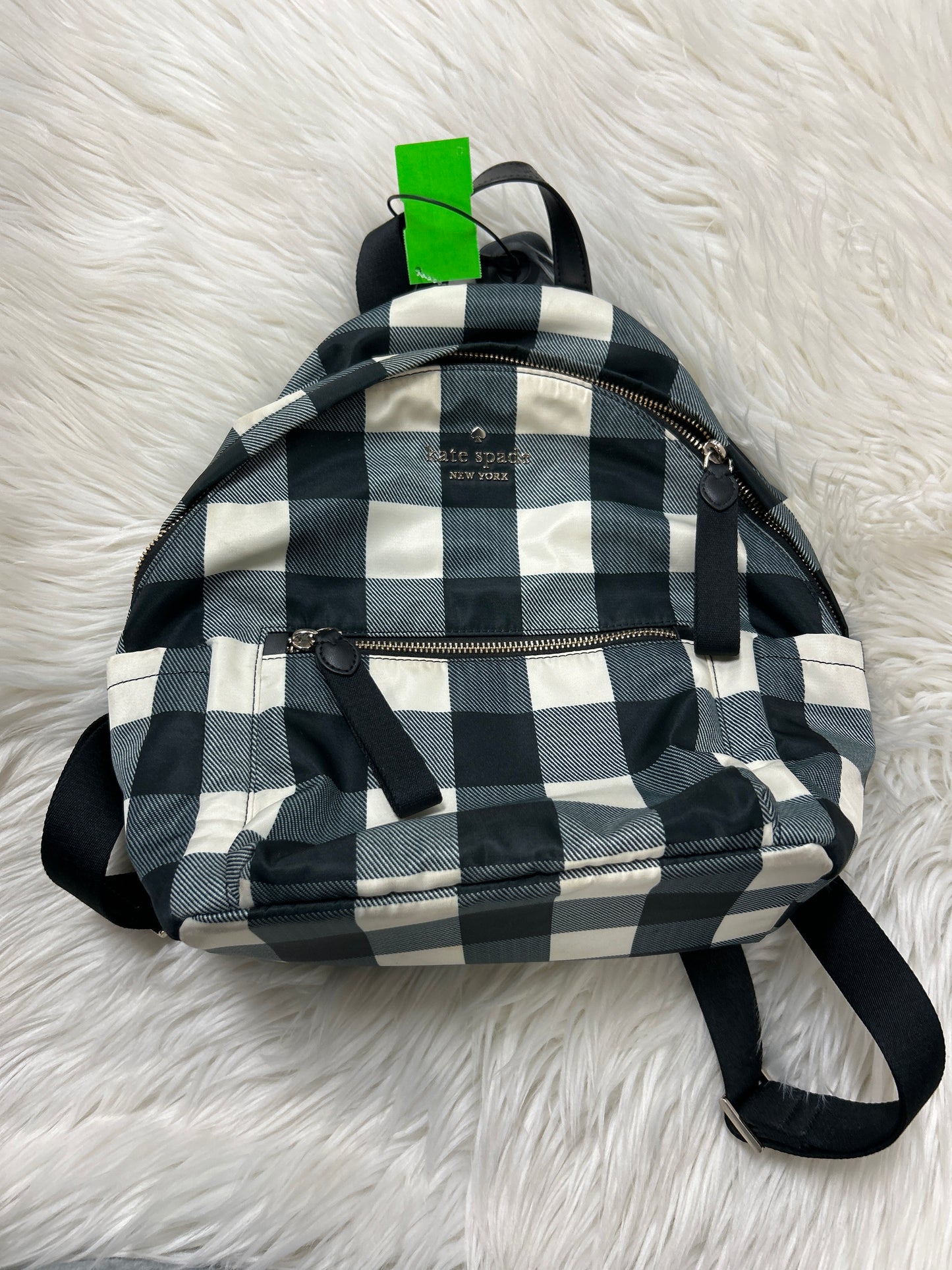 Backpack Designer By Kate Spade In Checkered Pattern, Size:Medium